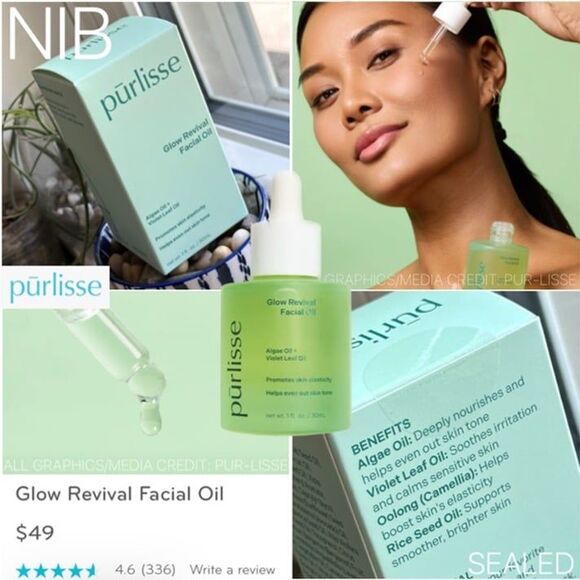 Pur-lisse Other - NIB Pur-lisse Glow Revival Facial Oil Lightweight Hydrates Calms Brightens Skin